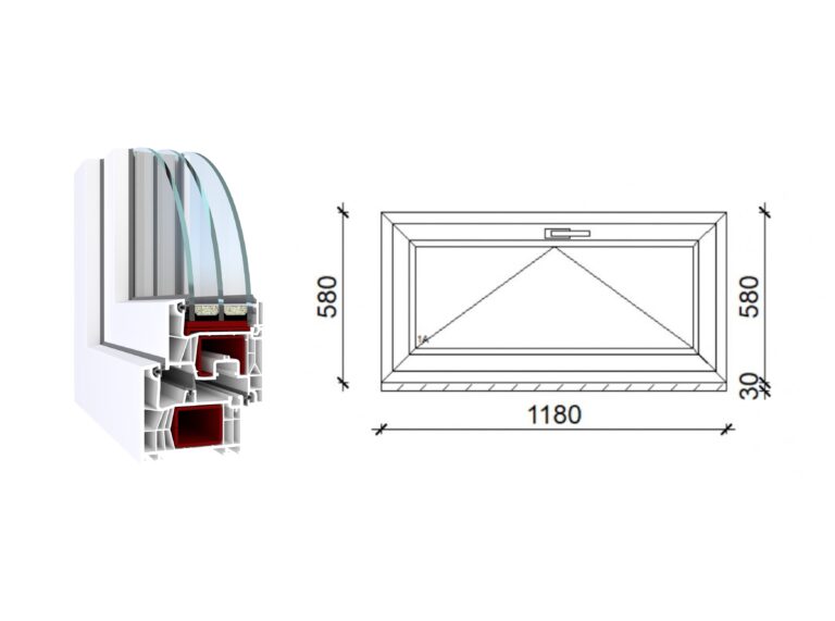 advantek 76 120x60 cm bukó ablak